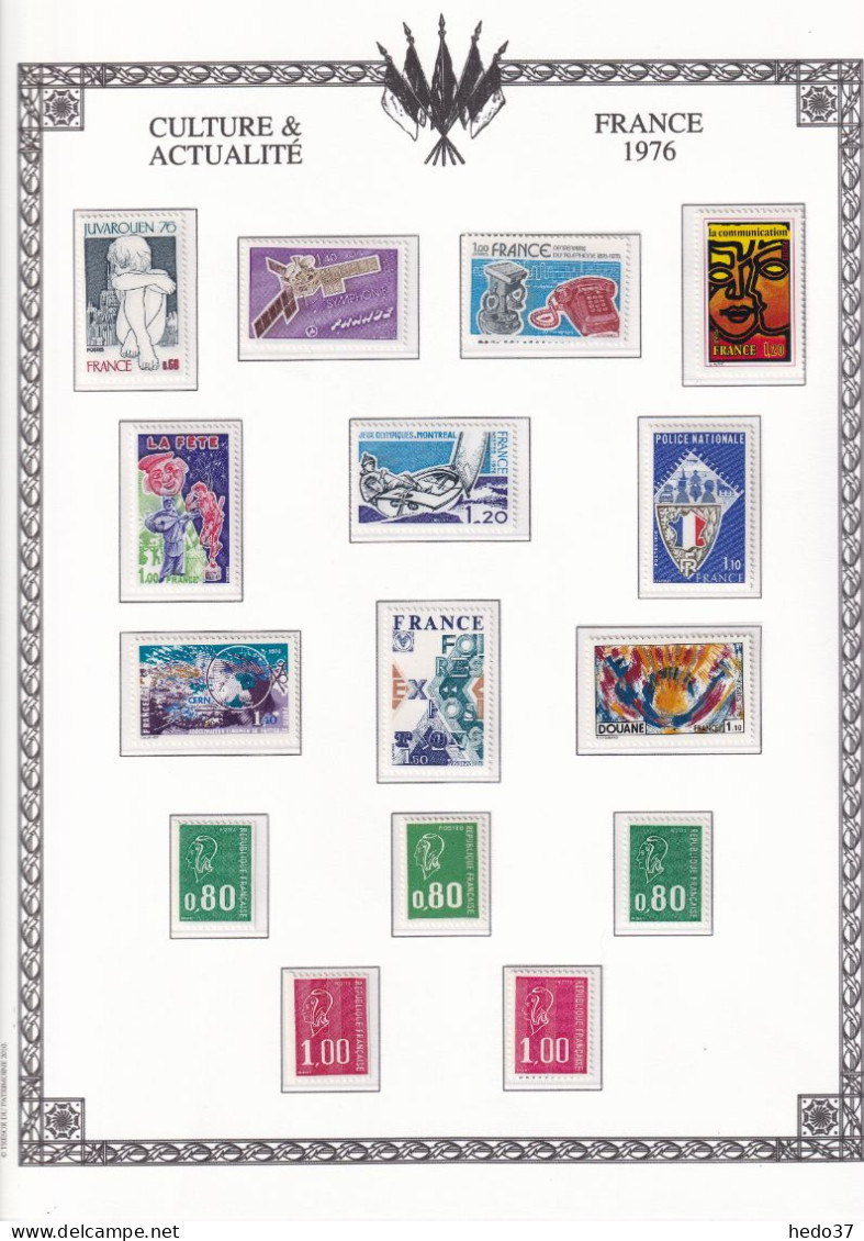 France Année Complète 1976 - N°1863/1913 - Neufs ** Sans Charnière - TB - 1970-1979