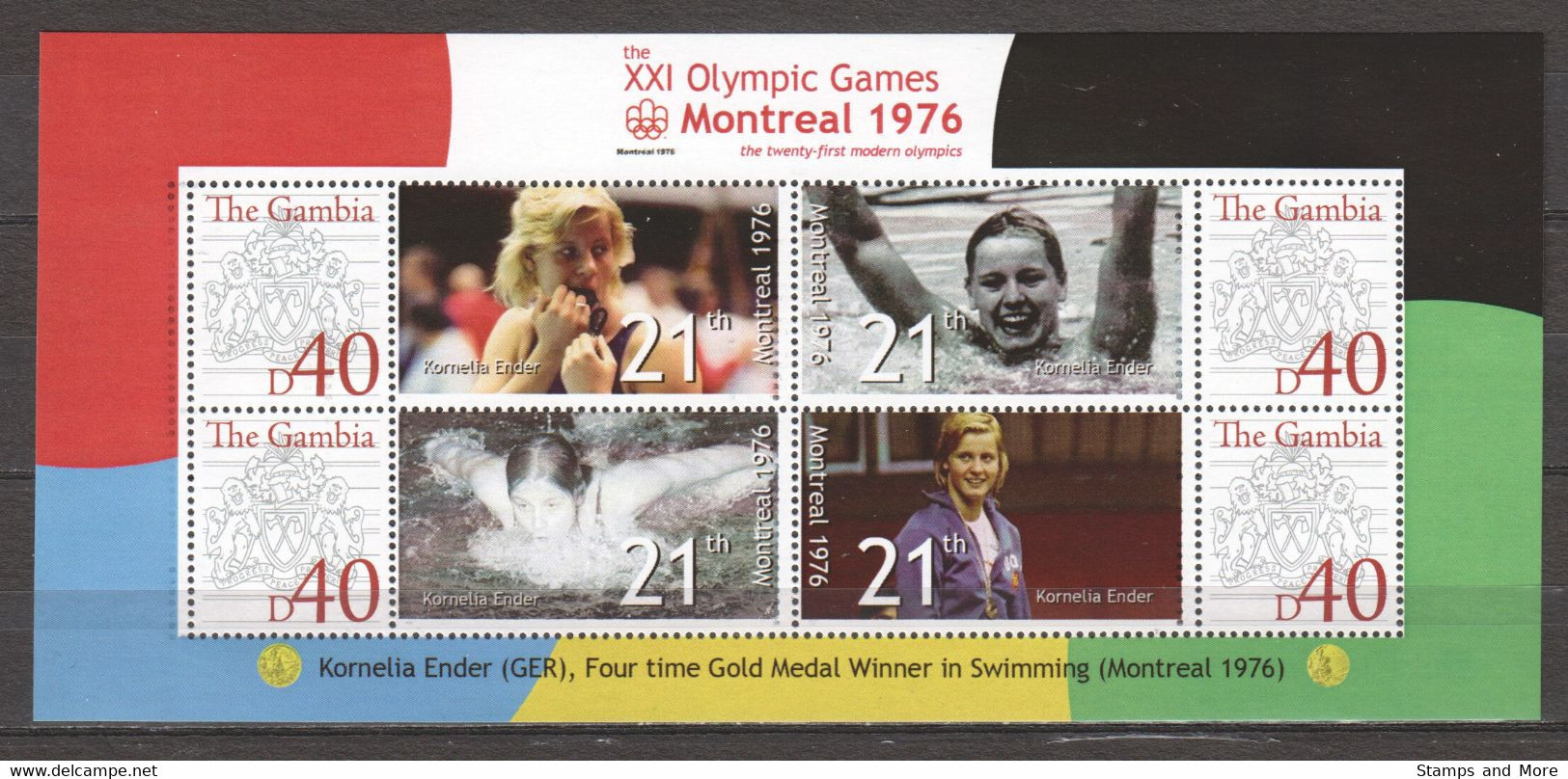 Gambia - SUMMER OLYMPICS MONTREAL 1976 - Set 2 Of 2 MNH Sheets - Summer 1976: Montreal