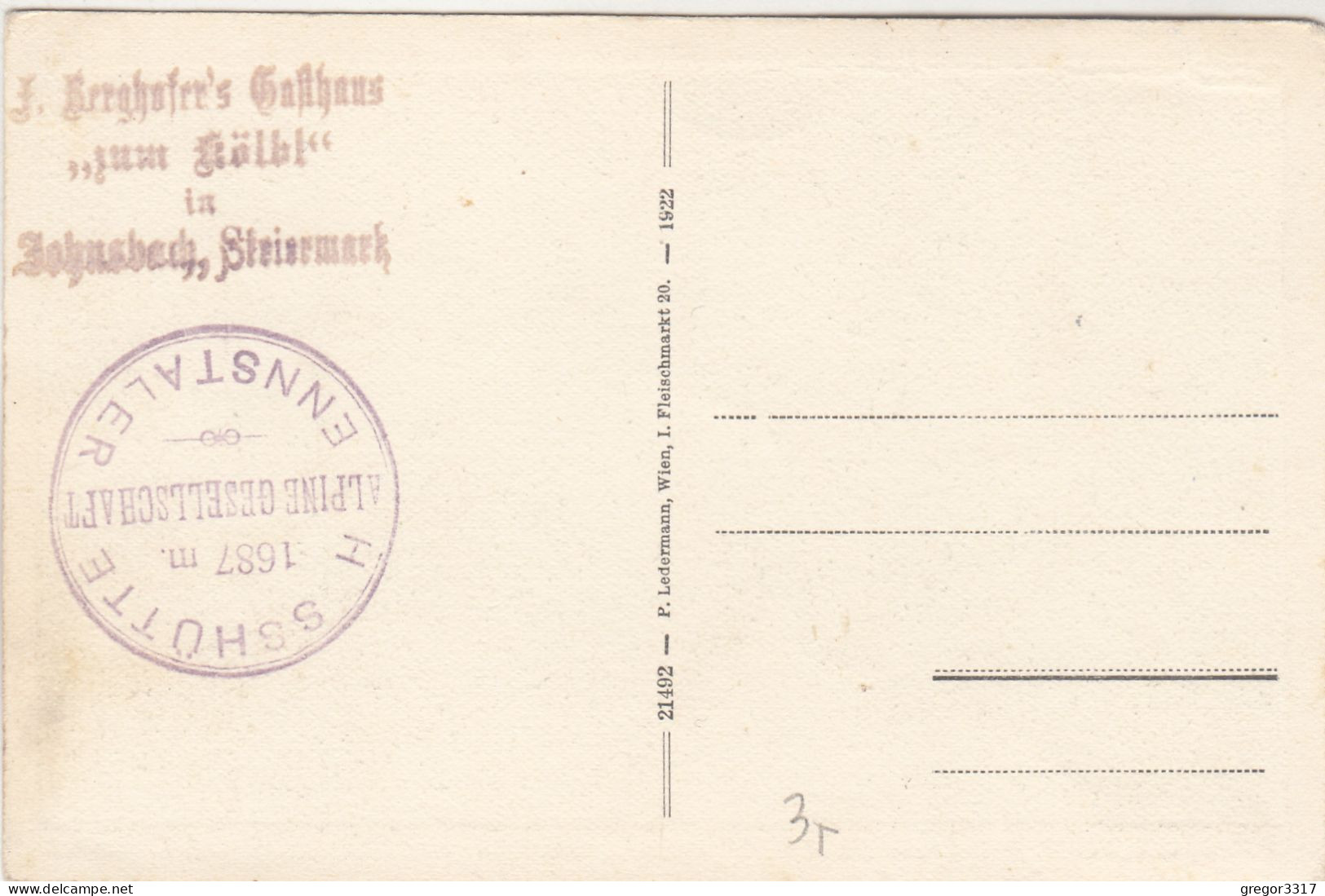 E4699) GESÄUE - Kaibling U. Sparafeld - Mödlingerhütte D. D.Ö. A.V. 1520m - 1922 - Gesäuse