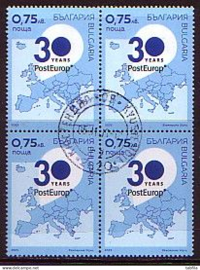 BULGARIA - 2023 - 30 Years PostEurop - 1v Bl De 4 - Used - Used Stamps