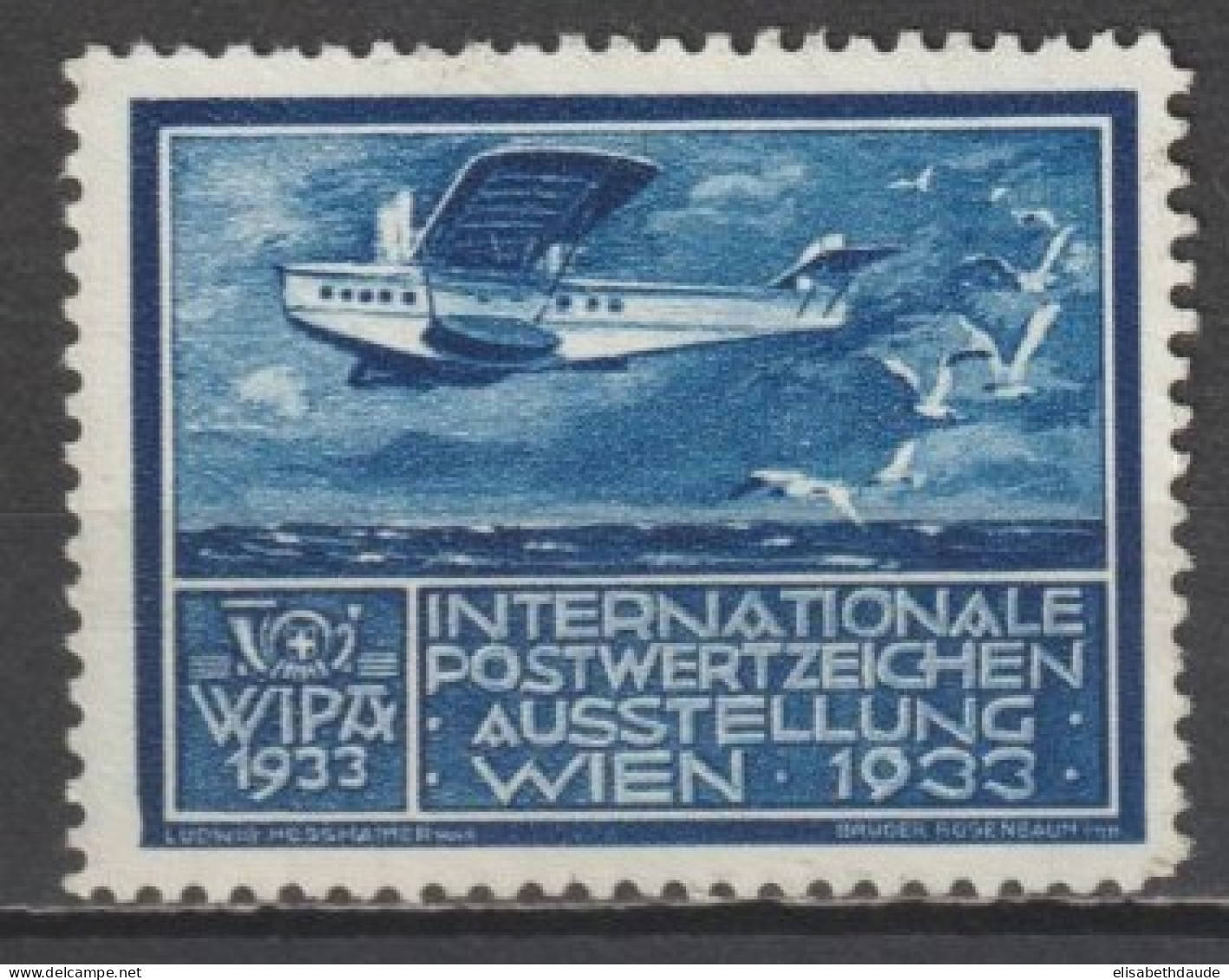 AUTRICHE - 1933 - VIGNETTE AVIATION WIPA (*) SANS GOMME - Cinderellas