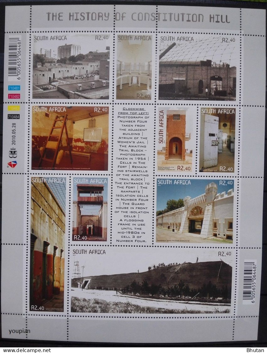 South Africa 2010, The History Of Constitution Hill, MNH S/S - Nuovi