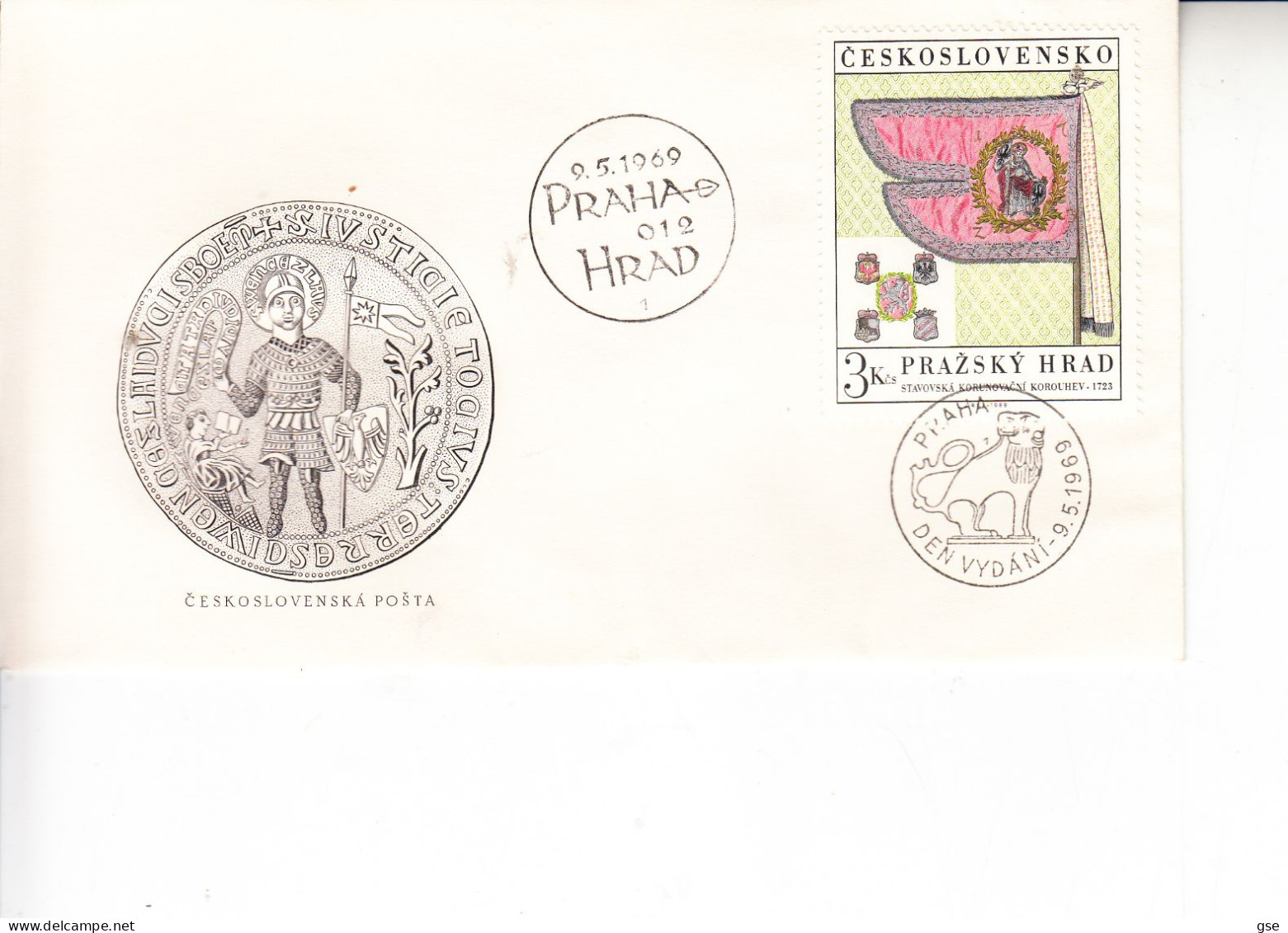 CECOSLOVACCHIA  1969 - Yvert  1723 -  Bandiera - Covers & Documents