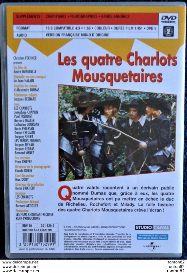 Les Quatre Charlots Mousquetaires - Film De André Hunebelle - Paul Préboist - Daniel Ceccaldi - Jacques Legras . - Commedia