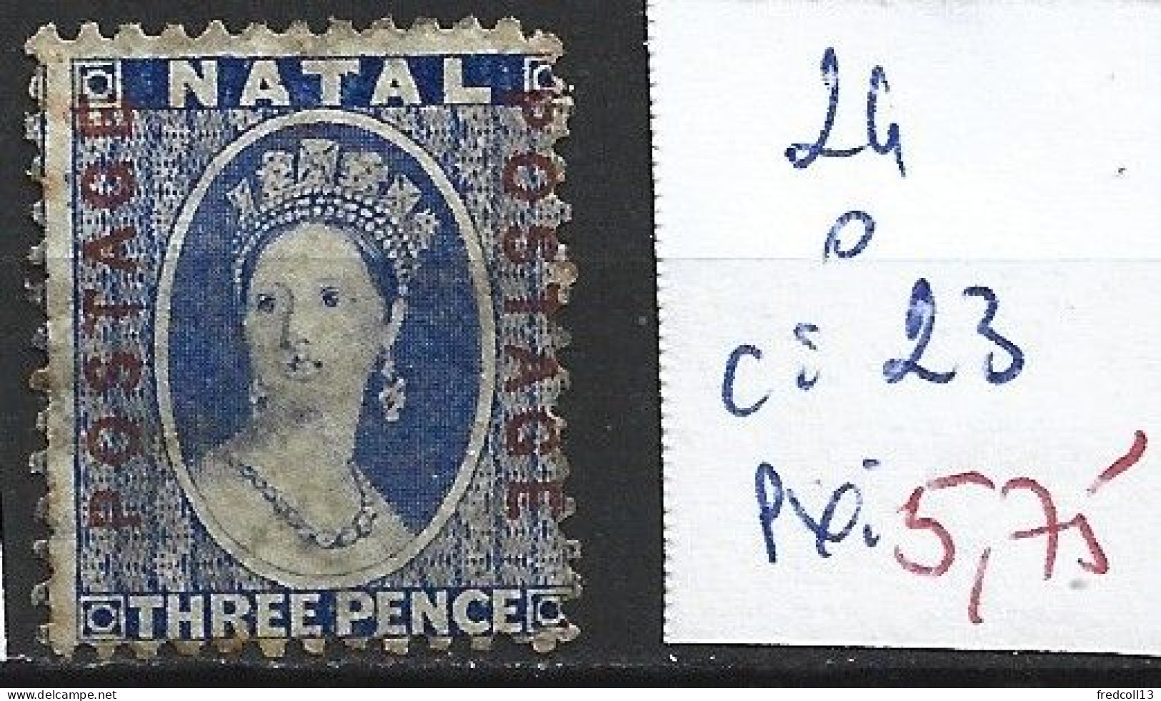 NATAL 24 Oblitéré Côte 23 € - Natal (1857-1909)