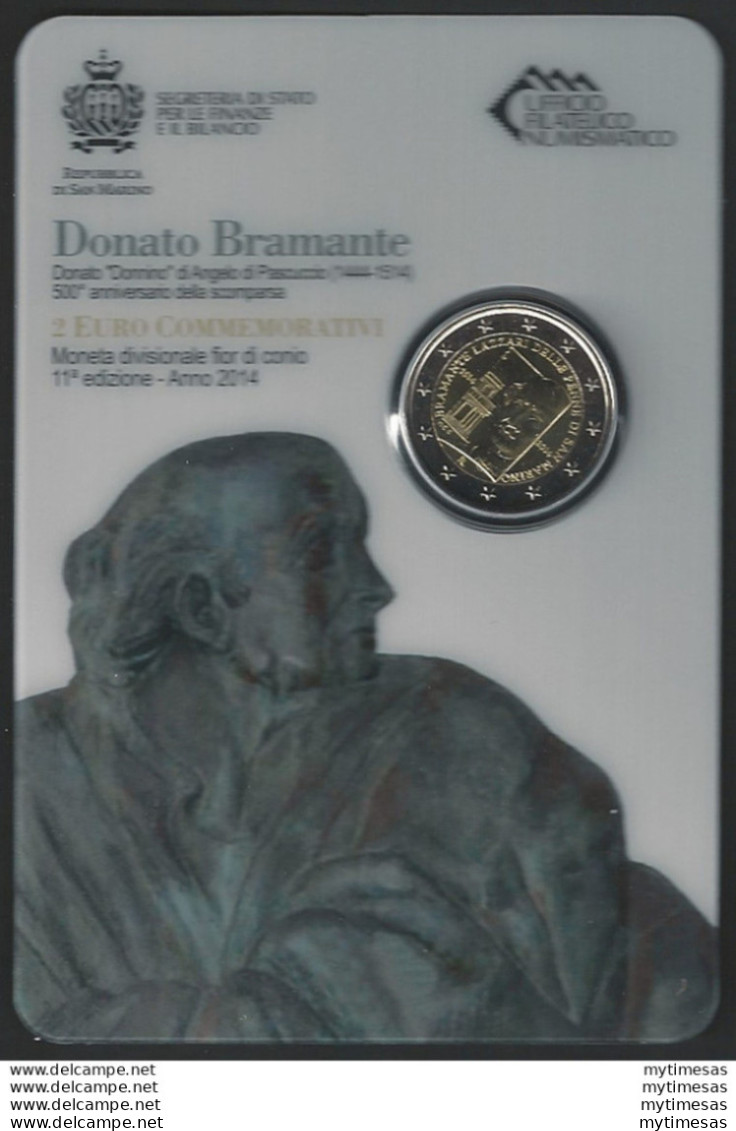 2014 San Marino € 2,00 Bramante FDC - San Marino