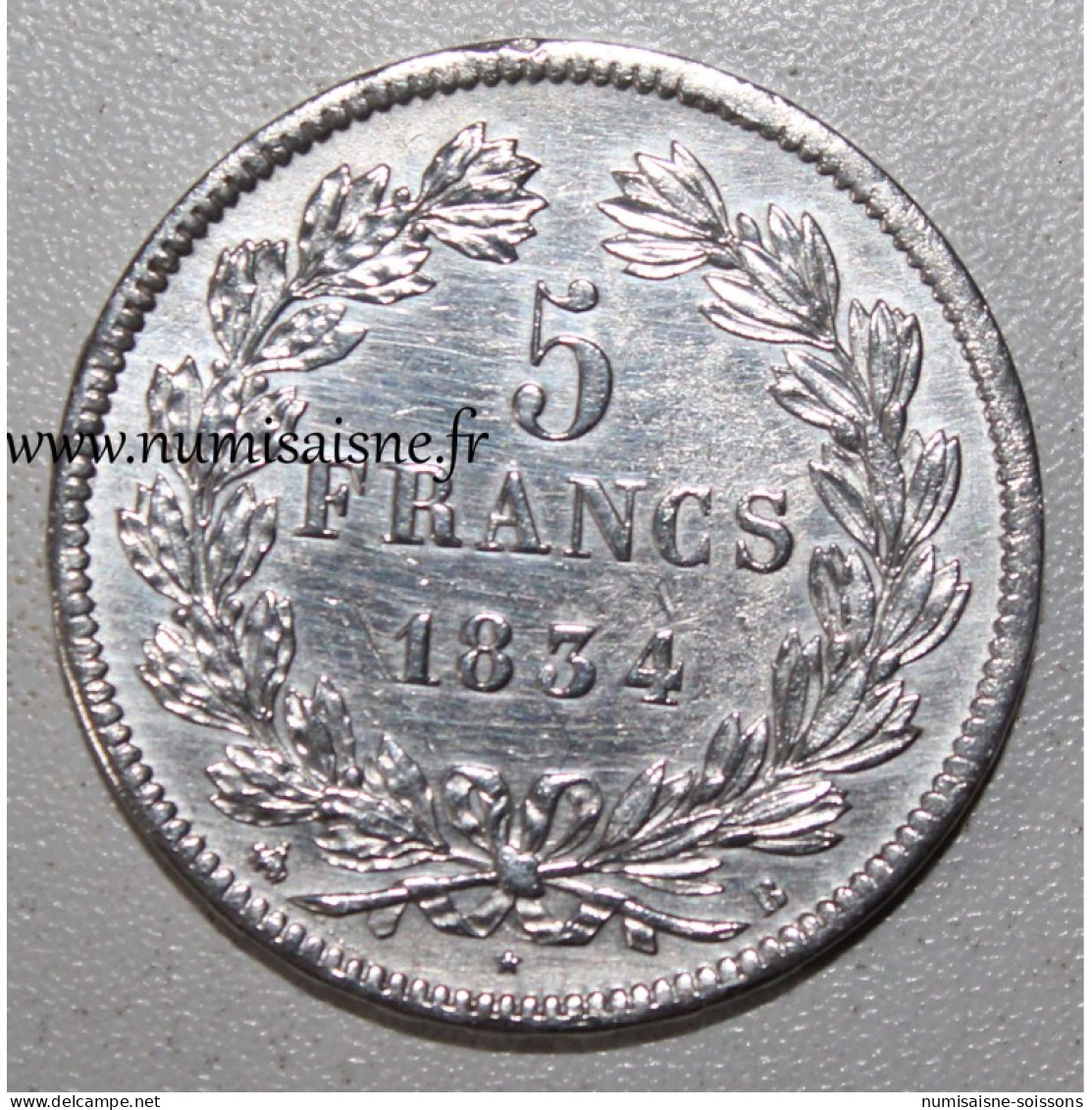GADOURY 678 - 5 FRANCS 1834 B - Rouen - TYPE LOUIS PHILIPPE 1er - KM 749 - TTB+ - 5 Francs