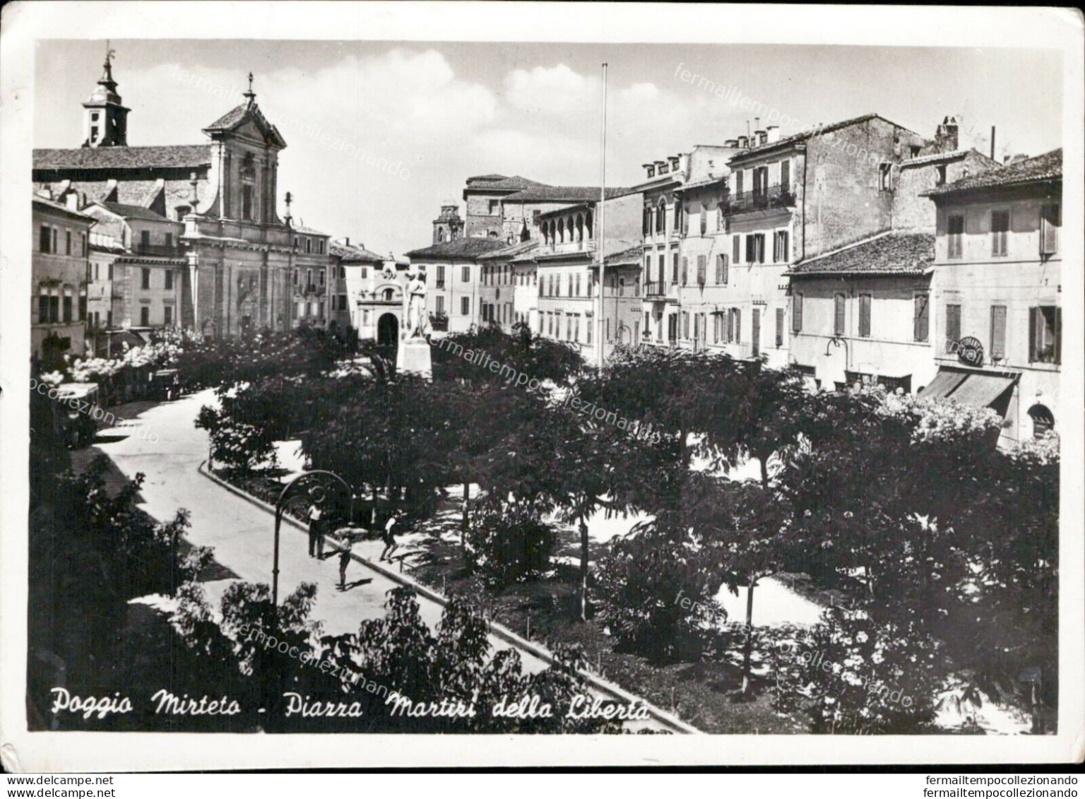 Al628 Cartolina Poggio Mirteto Piazza Martiri Della Liberta' Provincia Di Rieti - Rieti