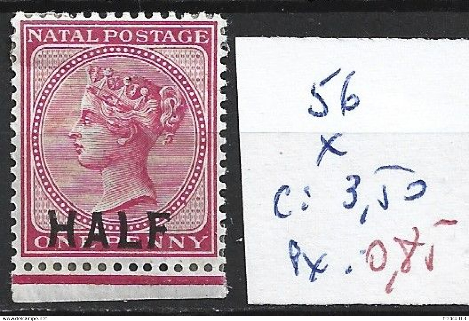 NATAL 56 * Côte 3.50 € - Natal (1857-1909)