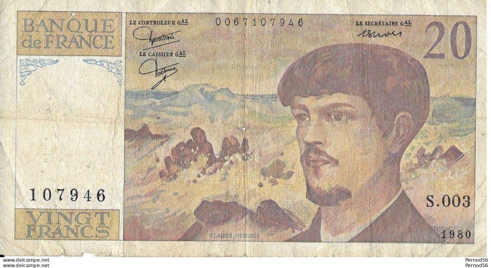 Vends Beau Billet De Banque  FRANCE   20 FRANCS    1980 - 20 F 1980-1997 ''Debussy''