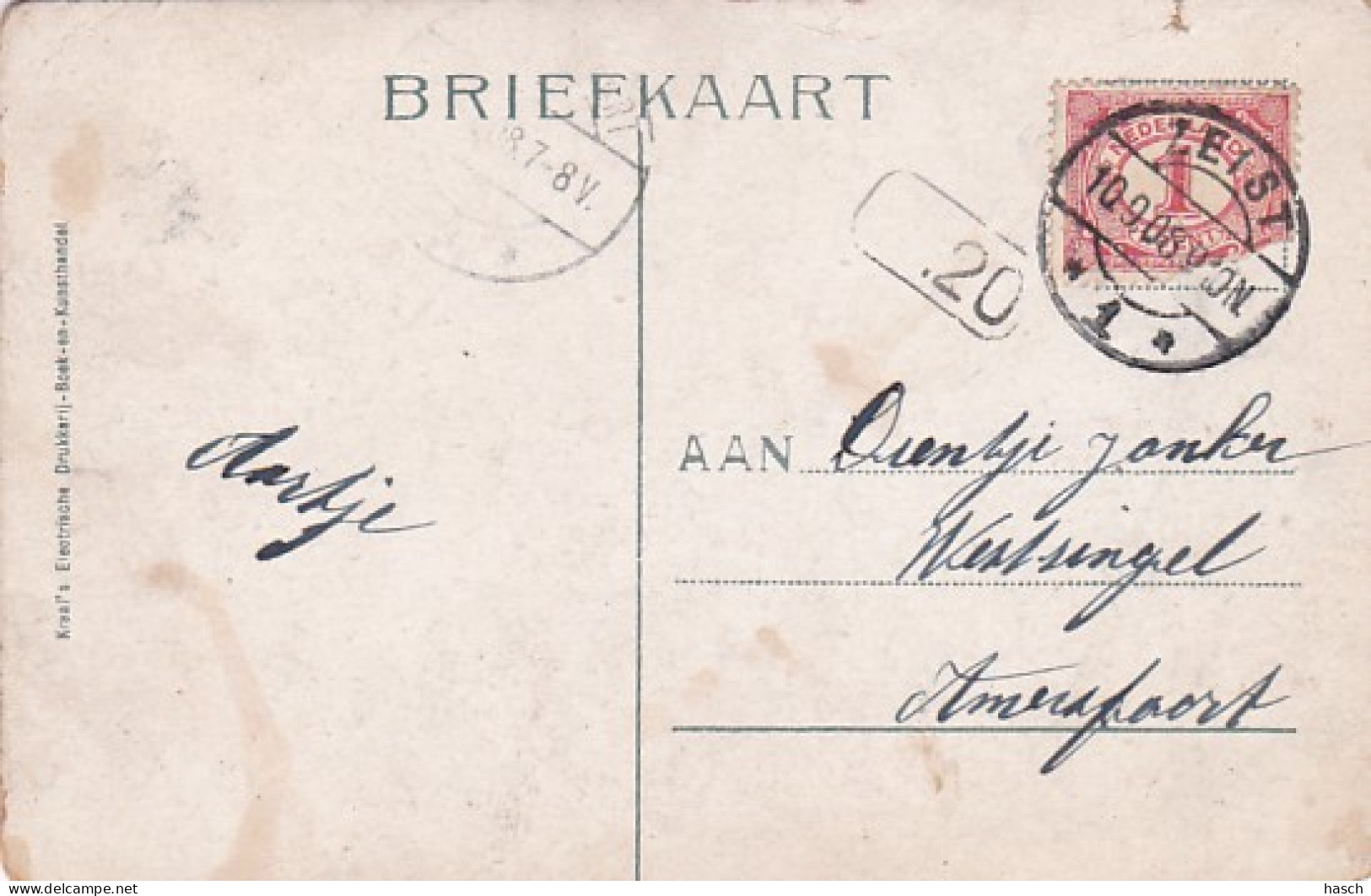 2603727Rijsenburg, Dorpstraat Bij ,,Hotel Jans’’. – 1908. (zie Hoeken En Randen) - Driebergen – Rijsenburg