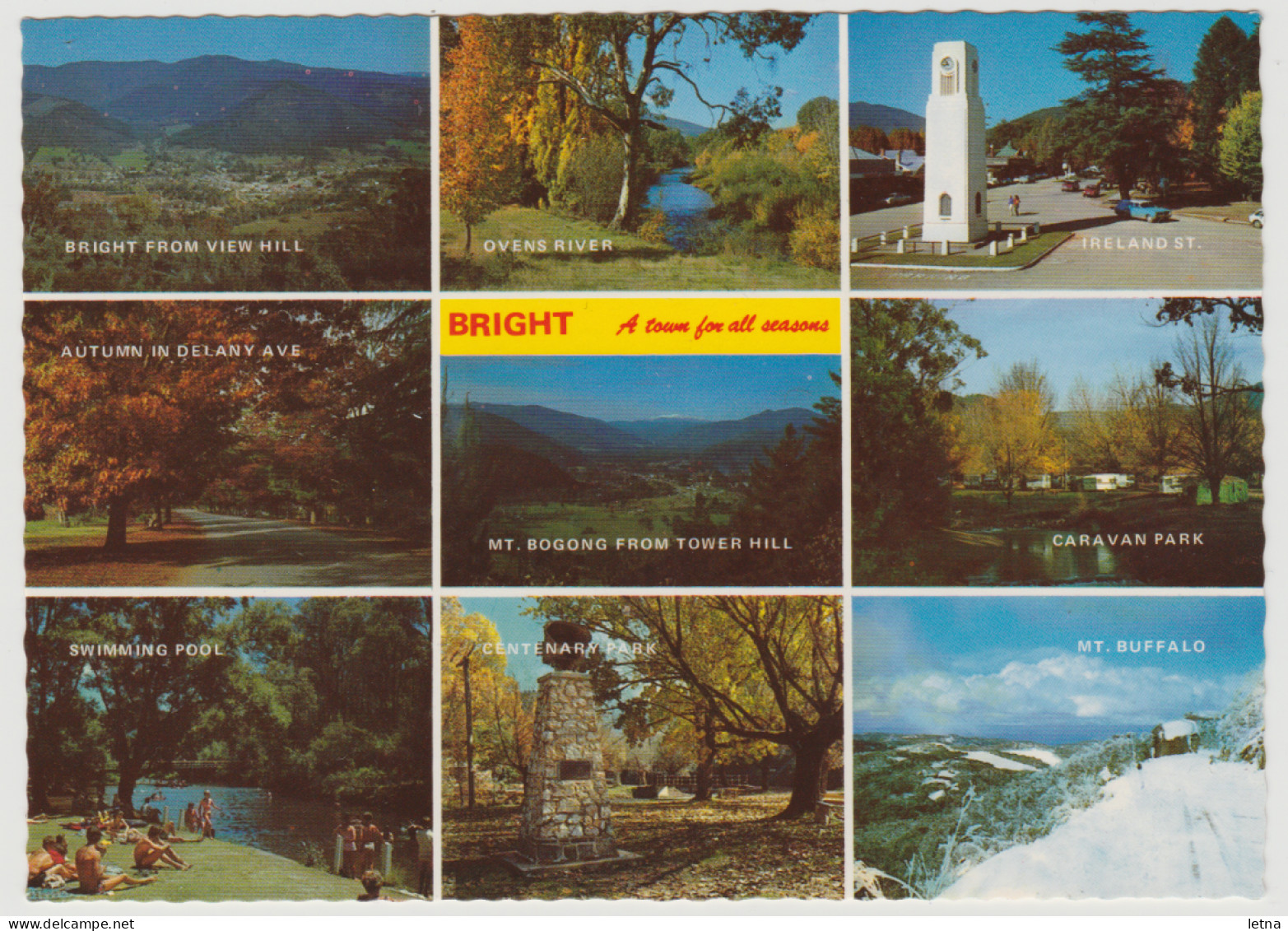 Australia VICTORIA VIC Multiviews Of BRIGHT Nucolorvue BRC2 Postcard C1970s - Sonstige & Ohne Zuordnung