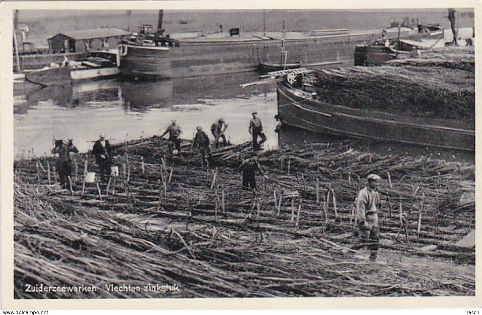 2603772Zuiderzeewerken, Vlechten Zinkstuk.(minuscule Vouwen In De Hoeken) - Den Oever (& Afsluitdijk)