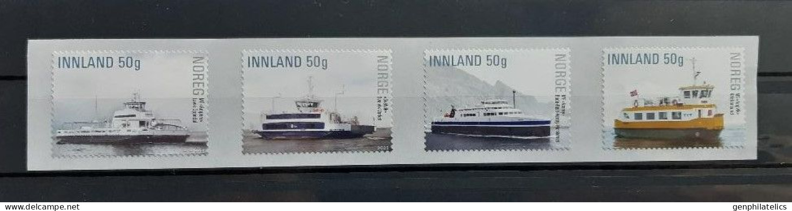 NORWAY 2023 TRANSPORT Vehicles. Ships. Boats FERRIES - Fine Set (self-adhesive) MNH - Ongebruikt