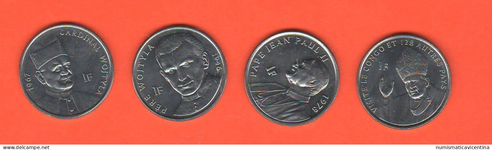 Congo 4 X 1 Franc 2004 Democratic République Démocratique Du Congo - Congo (République Démocratique 1998)