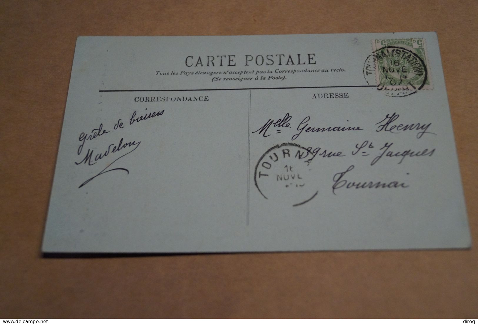 Belle Carte Ancienne,Arras ,1907,jour De Marché, Pour Collection - Other & Unclassified