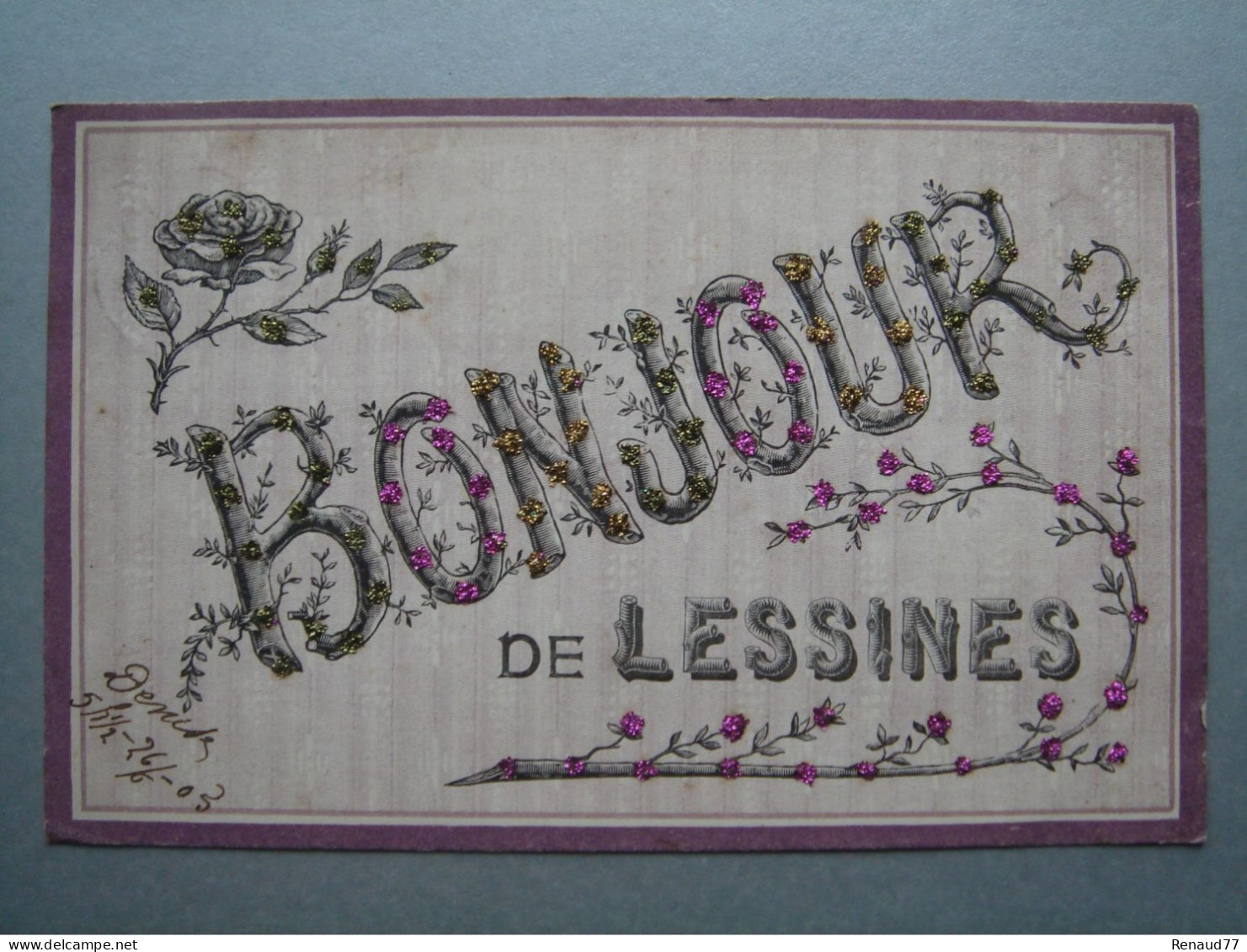 BONJOUR DE LESSINES - CARTE AVEC STRASSES - Lessines