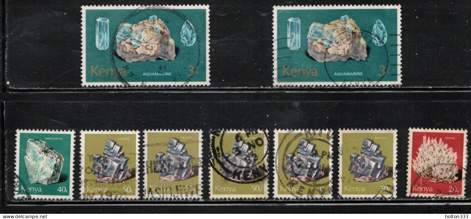 KENYA Scott # 99//103 Used - Minerals - Short Set - Duplication - Kenya (1963-...)