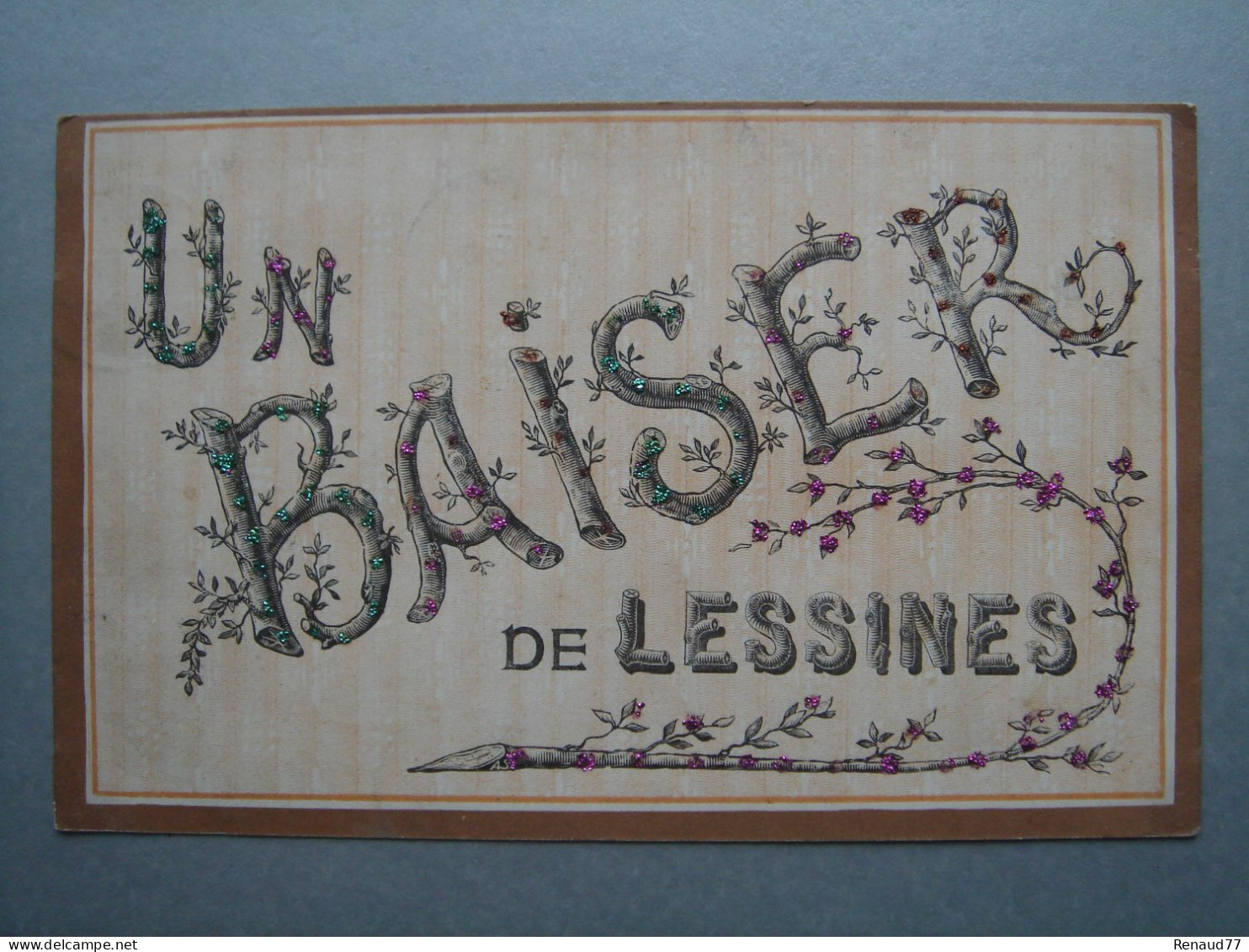 UN BAISER DE LESSINES - CARTE AVEC STRASSES - Lessines