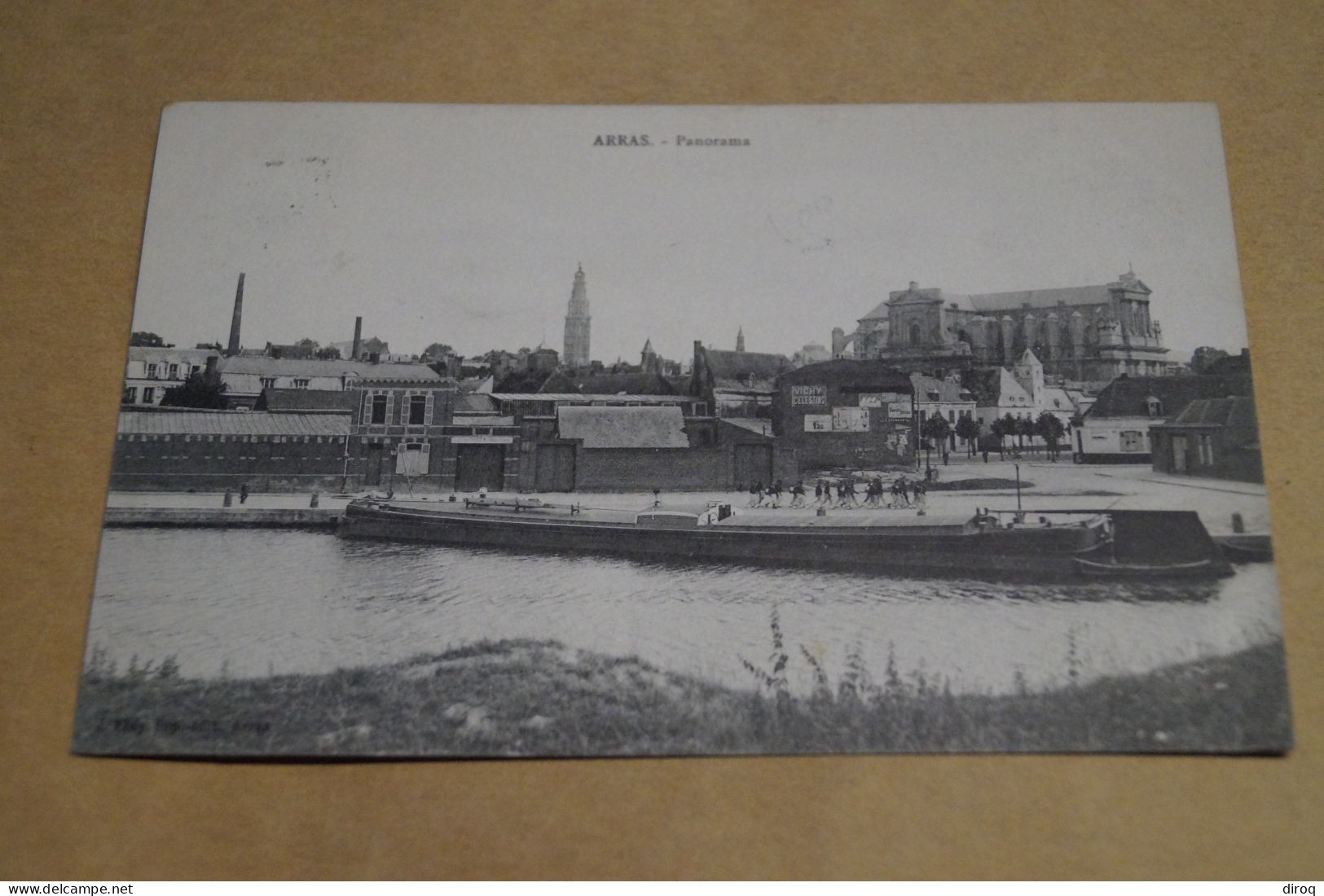 Belle Carte Ancienne,Arras ,1910 , Panorama,péniche,bateau,pour Collection - Autres & Non Classés