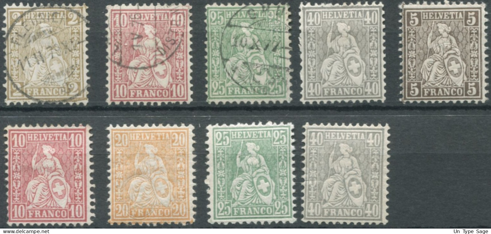 Suisse Lot Helvetia Assise - Neufs Et Oblitérés - (F1511) - Gebraucht