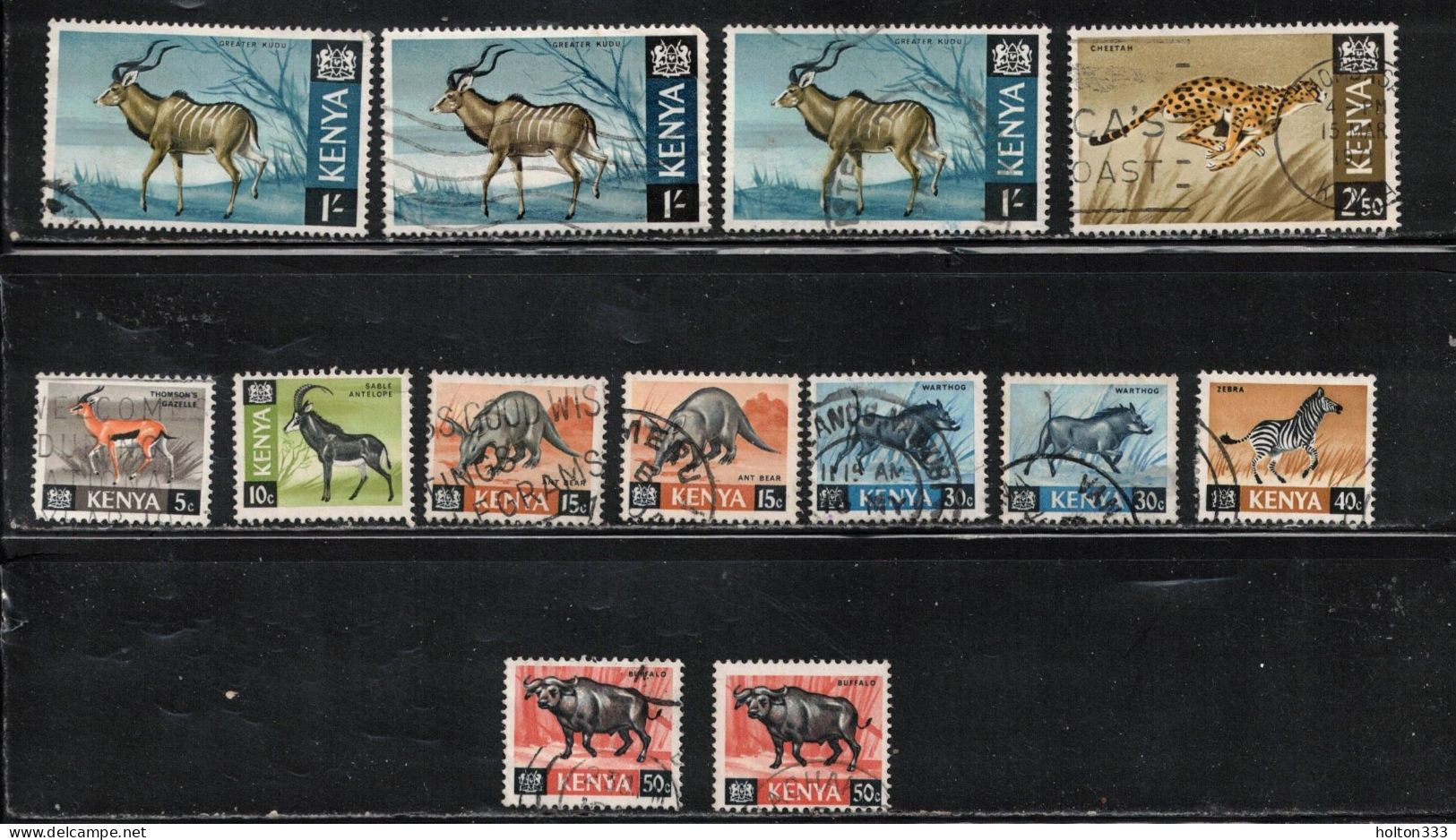 KENYA Scott # 20//32 Used - Animals - Short Set - Duplication - Kenya (1963-...)