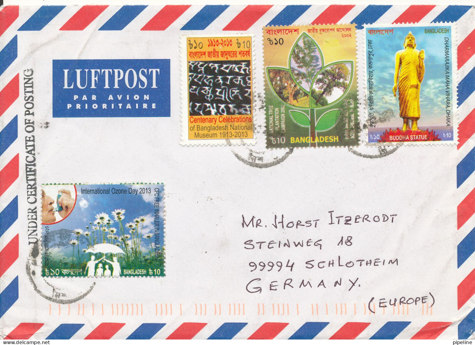 Bangladesh Air Mail Cover Sent To Germany Topic Stamps Also Stamps On The Backside Of The Cover - Bangladesch