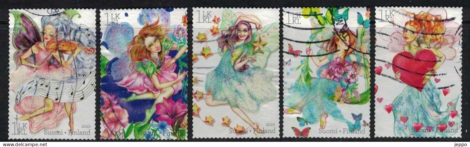 2010 Finland, Fairies,  Complete Set Used. - Usados