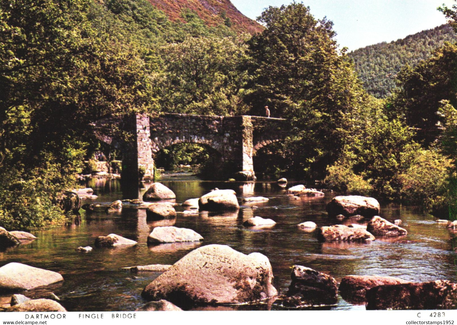 DARTMOOR, DEVON, FINGLE BRIDGE, ENGLAND, UNITED KINGDOM, POSTCARD - Dartmoor