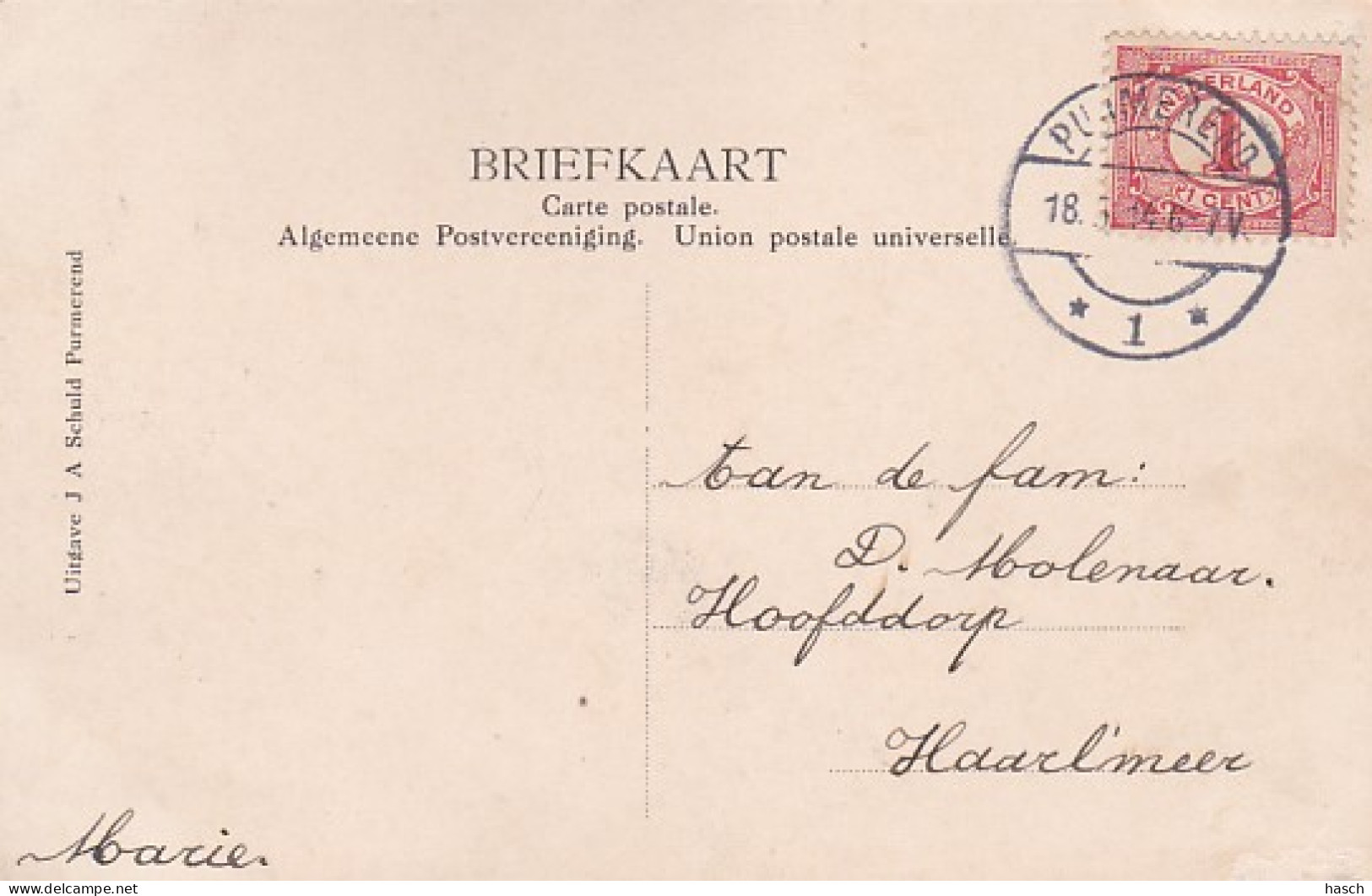 260494Purmerend, St. Liduina Stichting. (poststempel 1914)(zie Linkerkant Boven) - Purmerend
