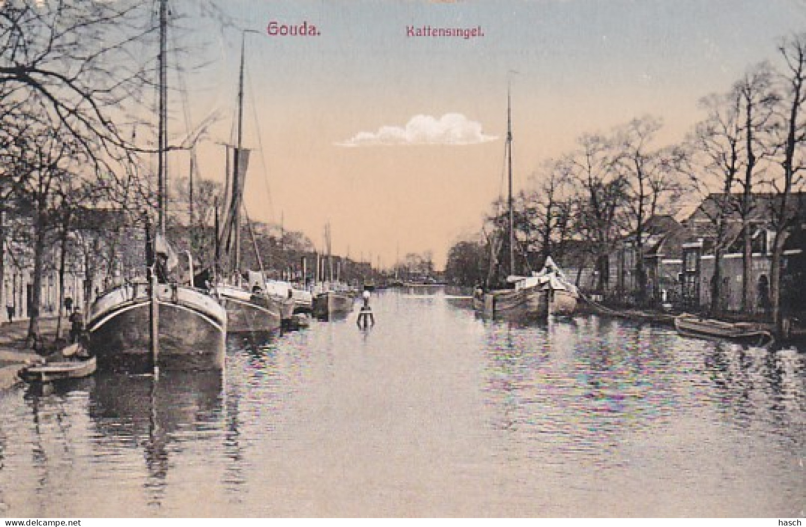2604114Gouda, Kattensingel. (poststempel 1915) - Gouda