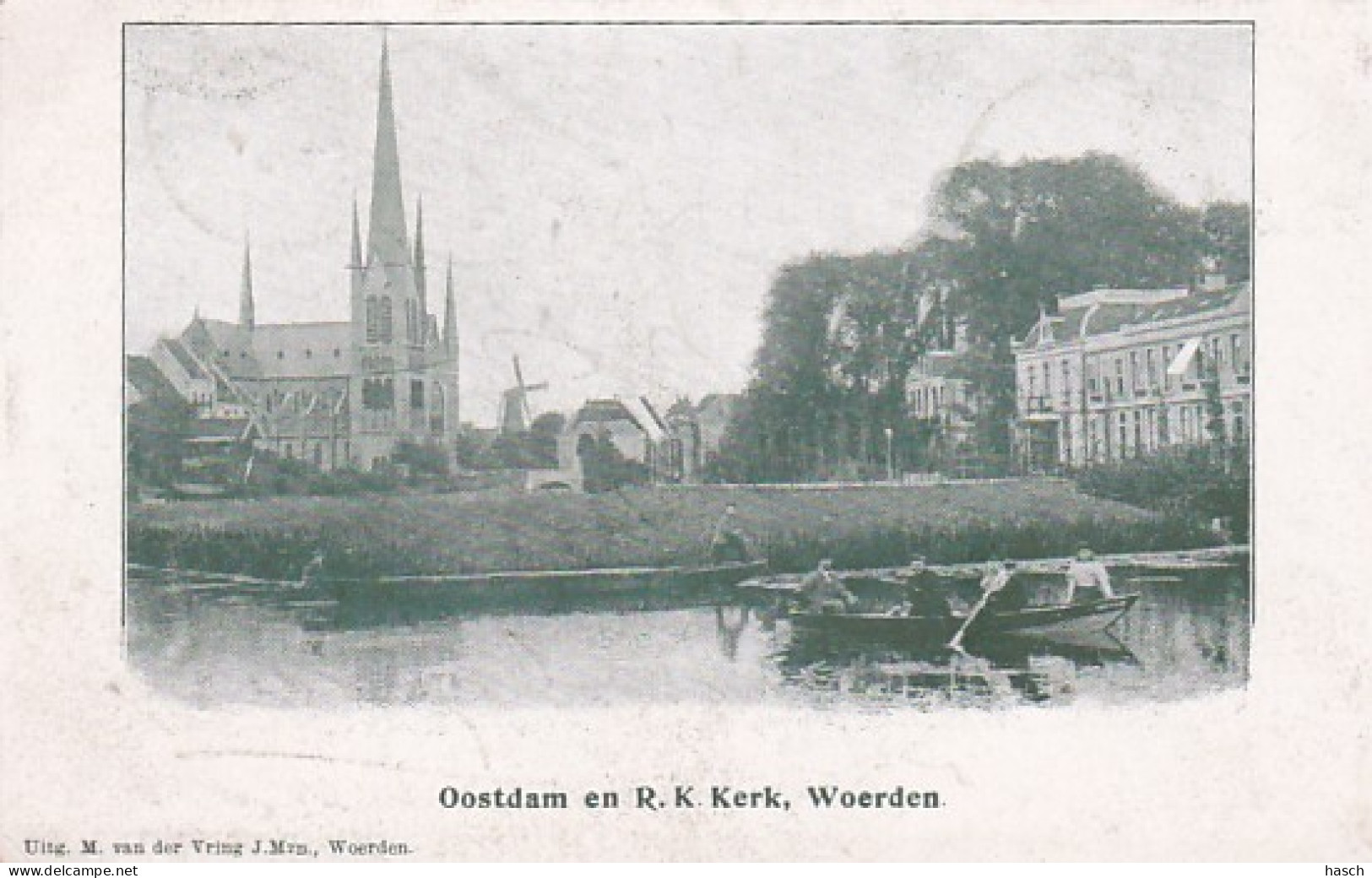 2604118Woerden, Oostdam En R. K. Kerk. (poststempel 1903) - Woerden