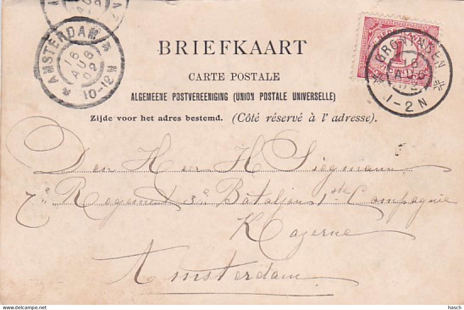 2604119Zuidlaren, Hotel De ,,Gouden Leeuw’’ Zie Sjeesjes. (poststempel 1902)(bovenrand Afgeknipt) - Zuidlaren