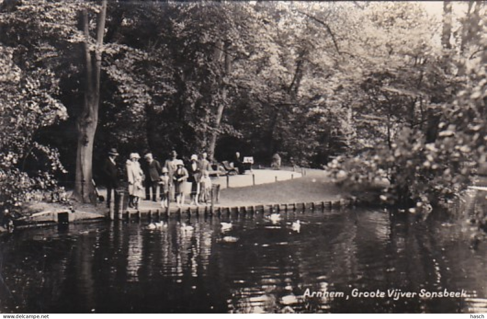 2604126Arnhem, Groote Vijver Sonsbeek (poststempel 1934)(FOTO KAART) - Arnhem