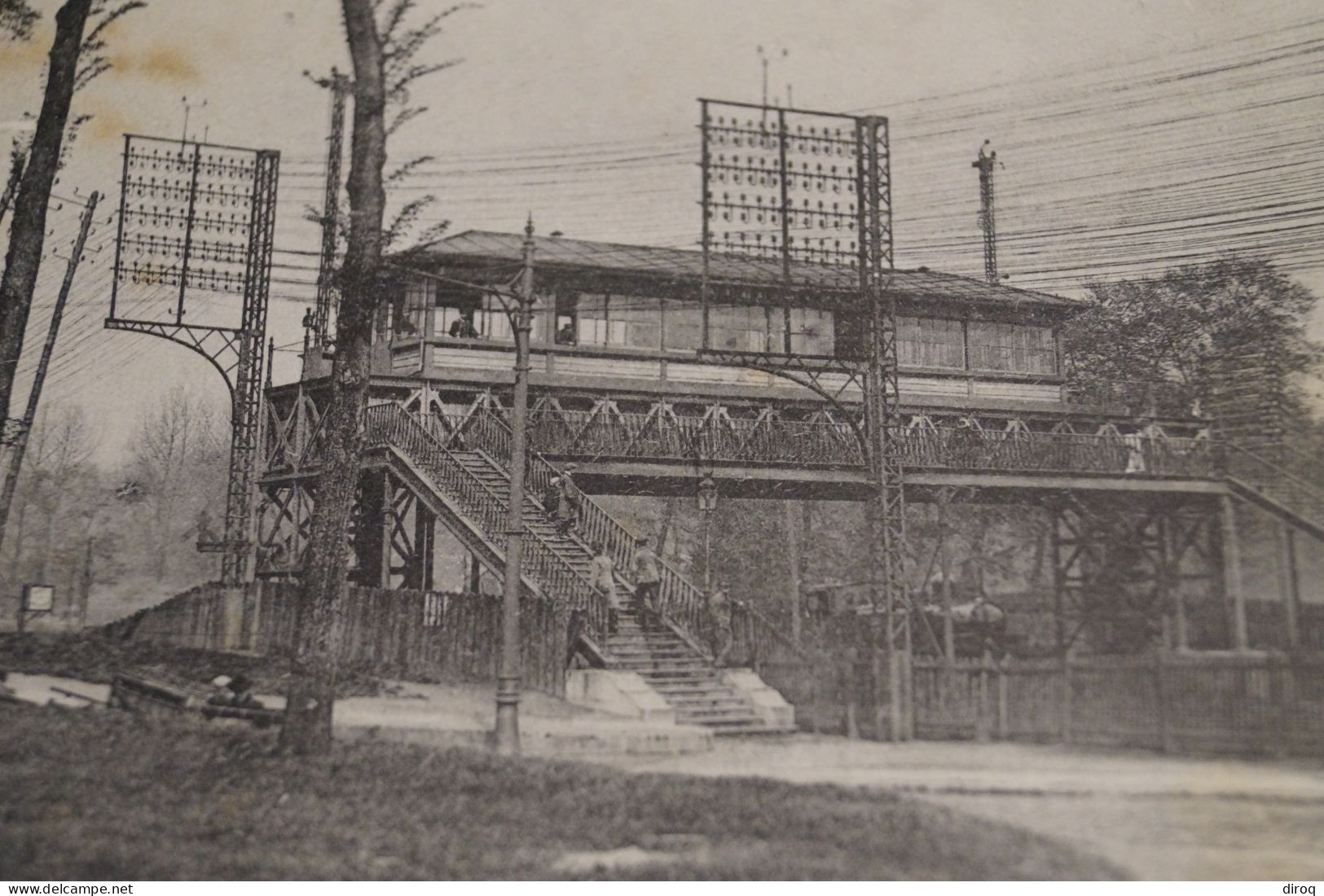 Belle Carte Ancienne, Lille , RARE, Passerelle Saint-Agnès 1908,cabine Des Aiguilleurs,chemin De Fer - Lille