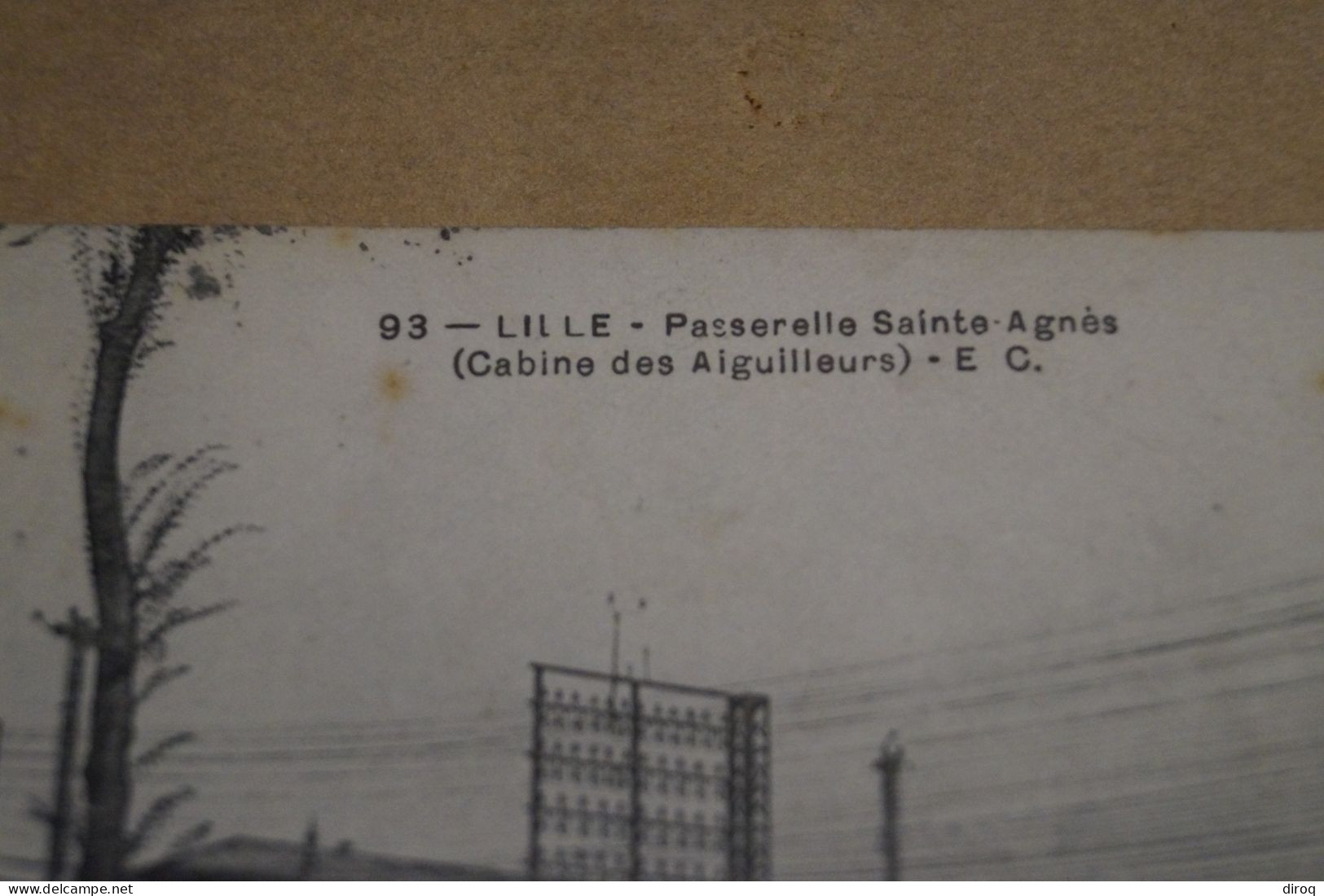 Belle Carte Ancienne, Lille , RARE, Passerelle Saint-Agnès 1908,cabine Des Aiguilleurs,chemin De Fer - Lille