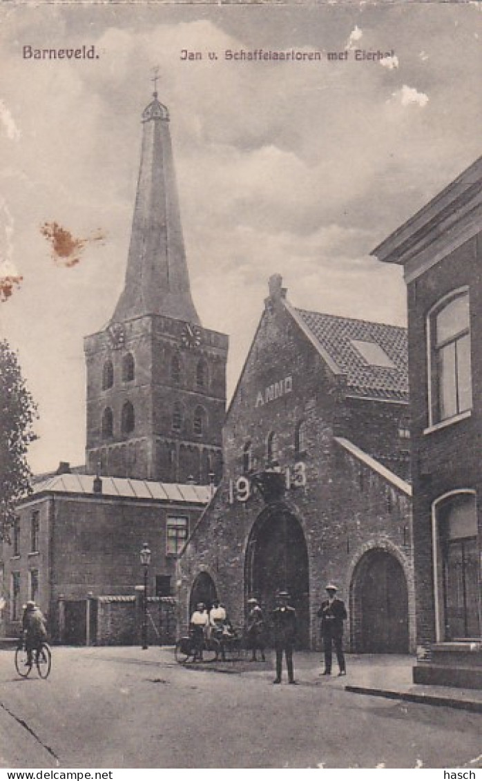 2604225Barneveld, Jan V. Schaffelaartoren Met Eierhal. (poststempel 1916)(zie Hoeken, Randen En De Rechtsboven) - Barneveld