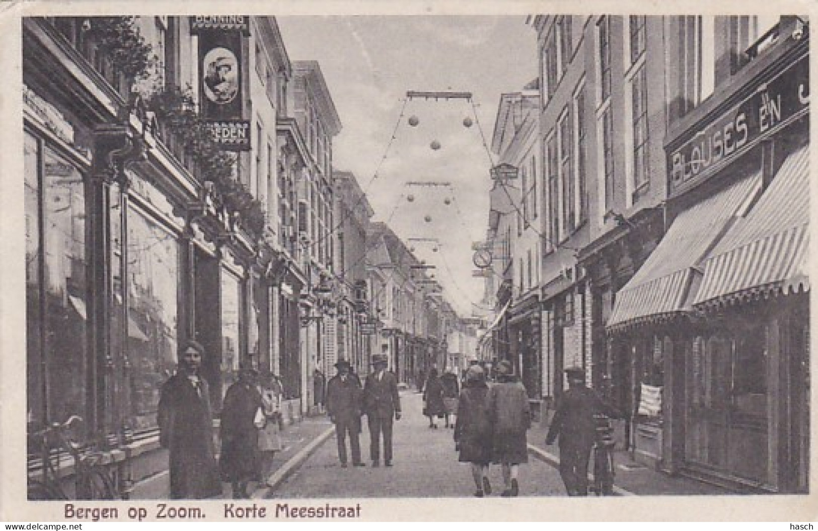 2604240Bergen Op Zoom, Korte Meesstraat (poststempel 1930)(zie Hoeken) - Bergen Op Zoom