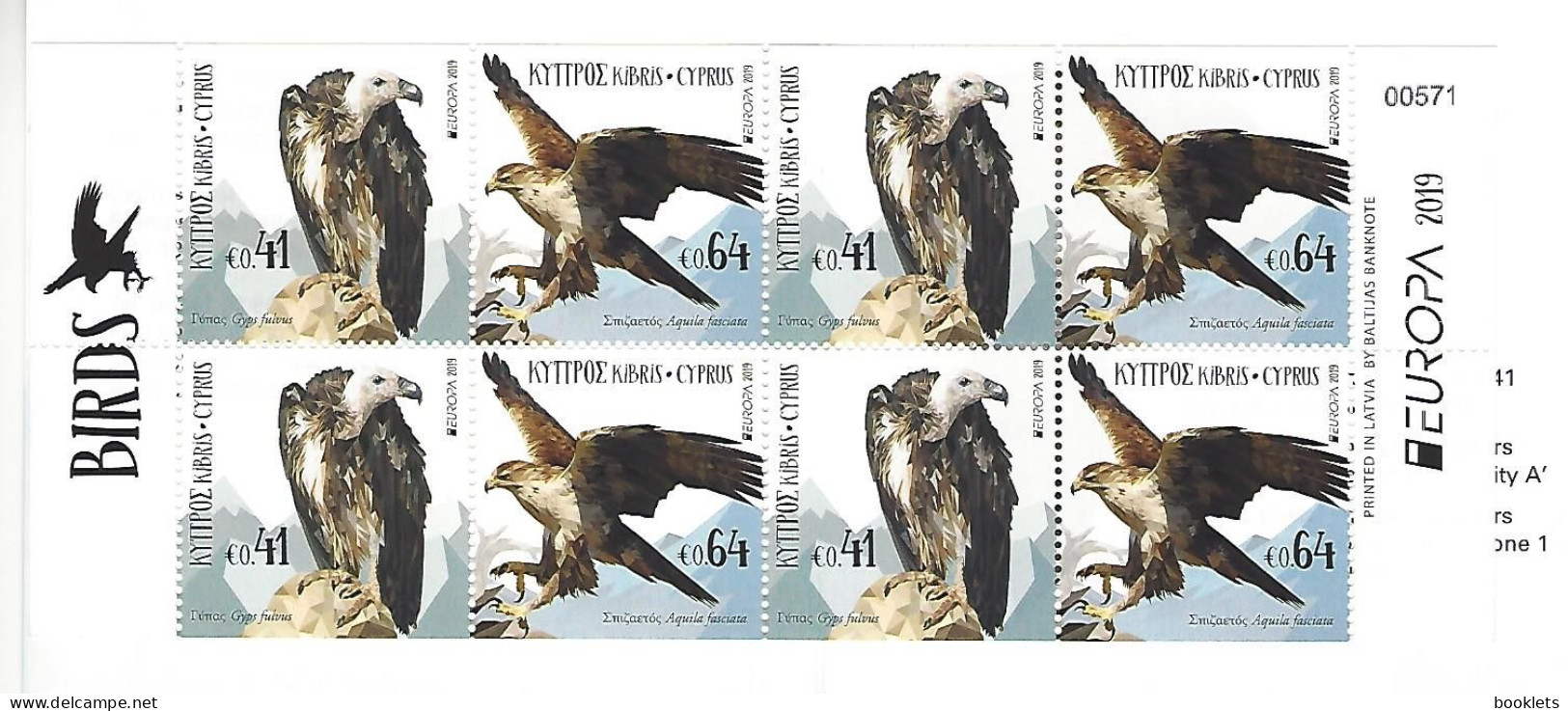 CYPRUS, 2019, BOOKLET 51, Europa - Birds - Other & Unclassified