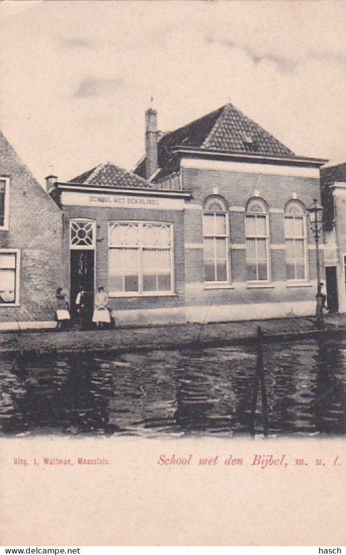 2604296Maassluis, (Noordvliet ??)School Met Den Bijbel. (linksboven Een Kleine Vouw) - Maassluis