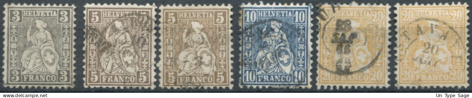 Suisse Lot Helvetia Assise - Neuf* Et Oblitérés - (F1520) - Unused Stamps