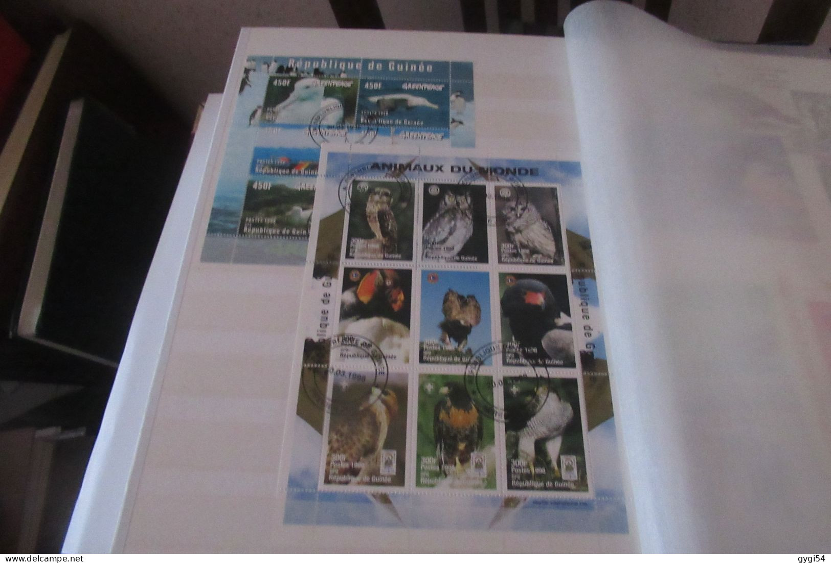 OISEAUX LOT DE  9  PAGES DE BLOCS - Collections, Lots & Series