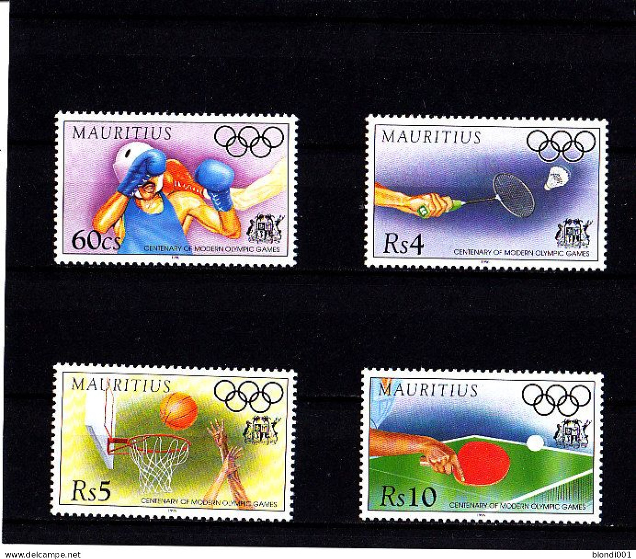 Olympics 1996 - Table Tennis - MAURITIUS - Set MNH - Ete 1996: Atlanta