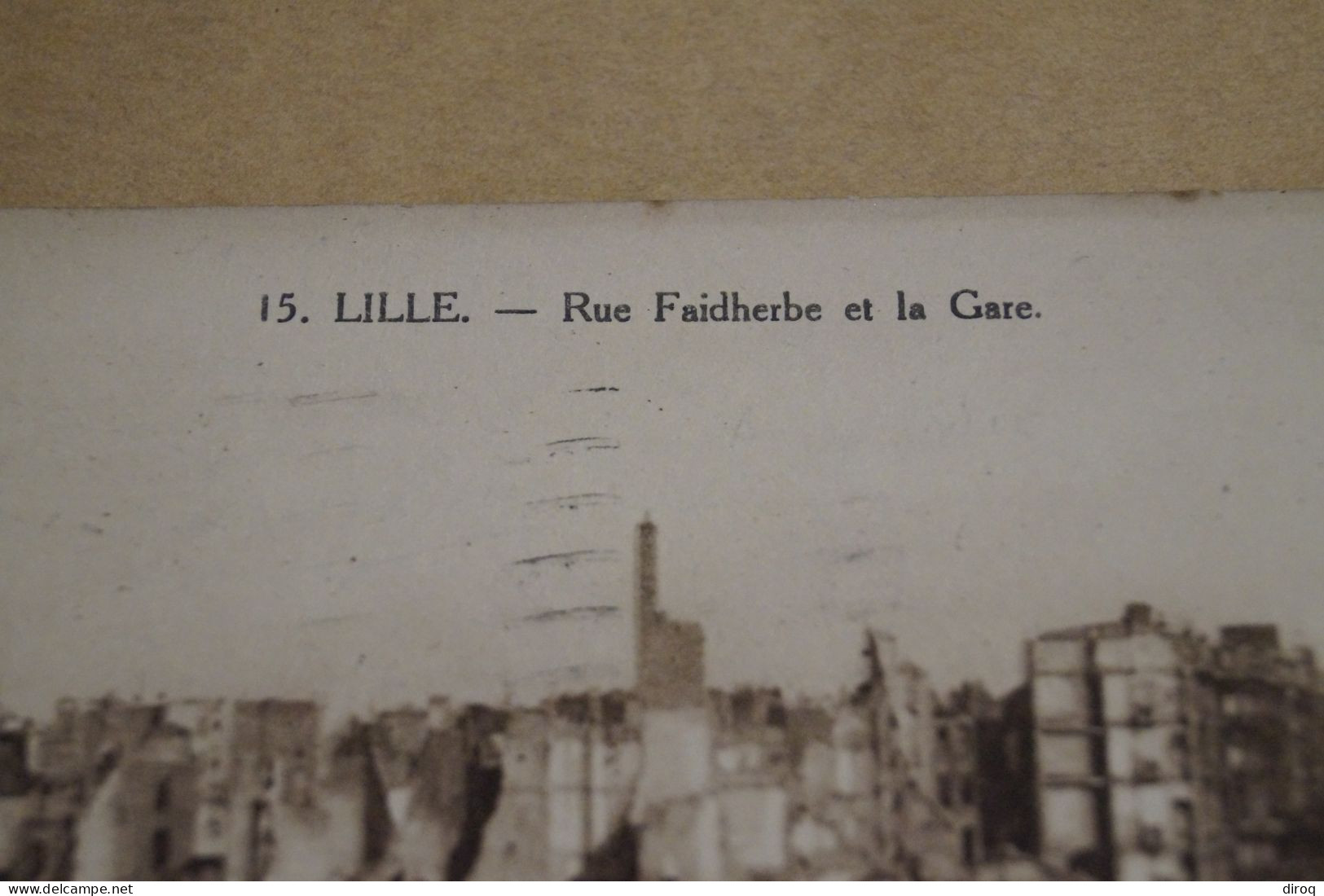 Belle Carte Ancienne, Lille 1920, Rue Faidherbe Et La Gare,pour Collection - Lille