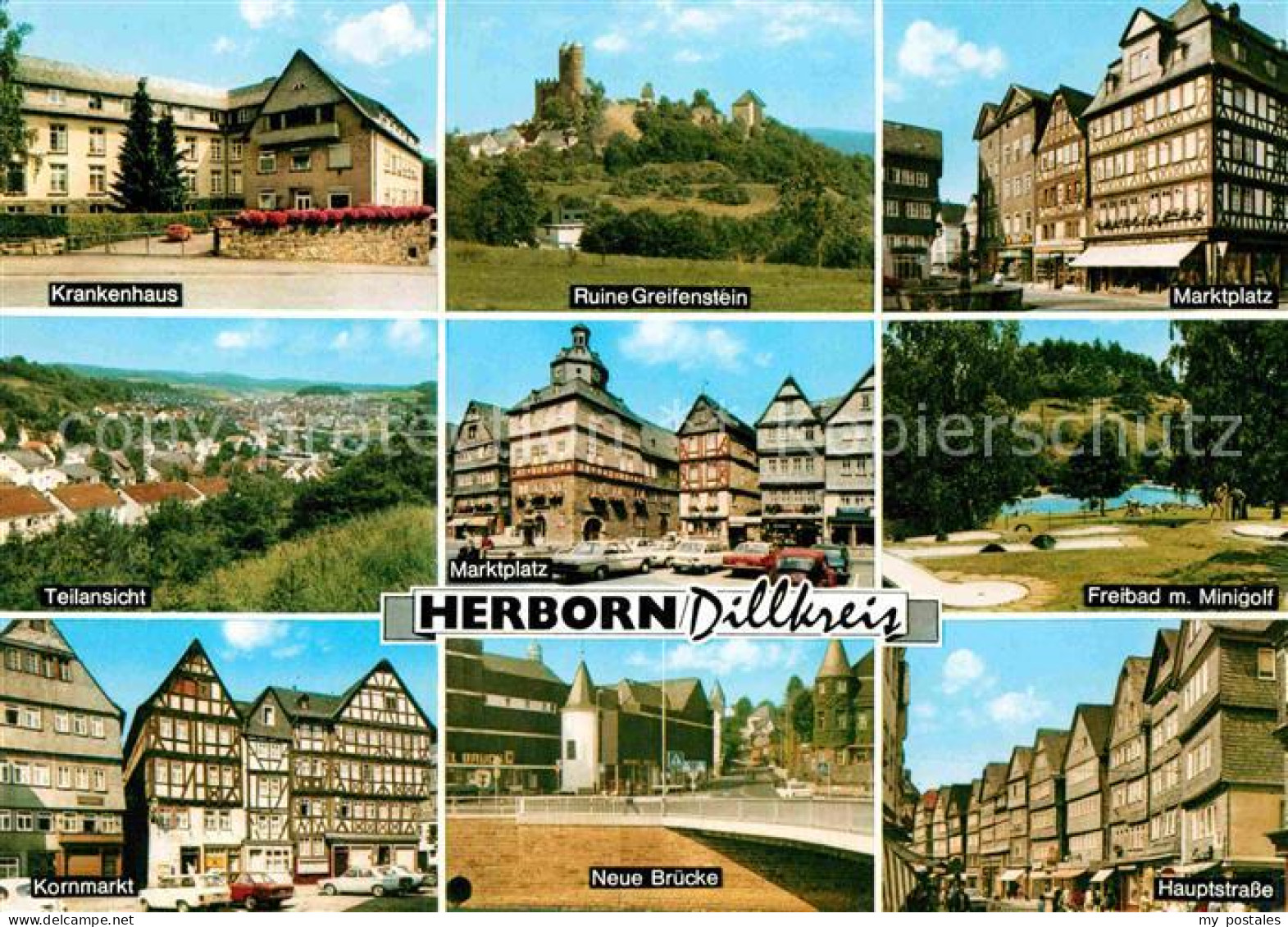 72848266 Herborn Hessen Krankenhaus Ruine Greifenstein Marktplatz Kornmarkt Neue - Herborn