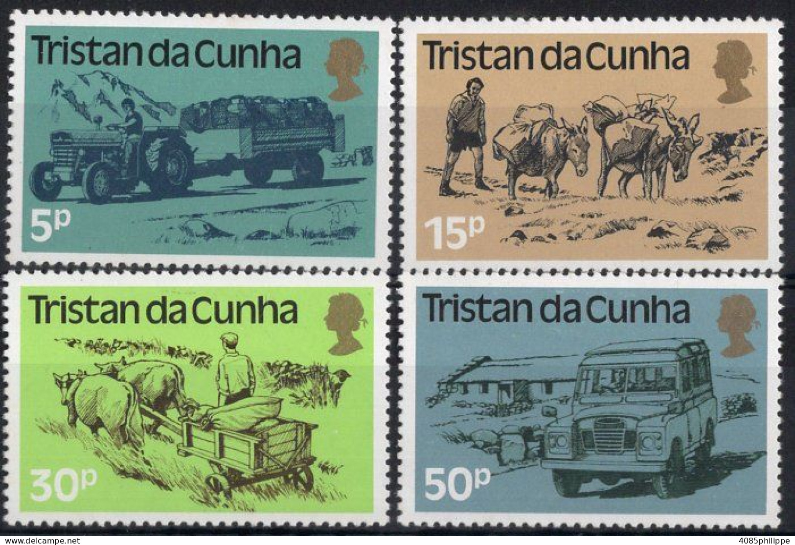 TRISTAN DA CUNHA  Timbres-Poste N°327* à 330* Neufs Charnières TB Cote : 4.50€ - Tristan Da Cunha