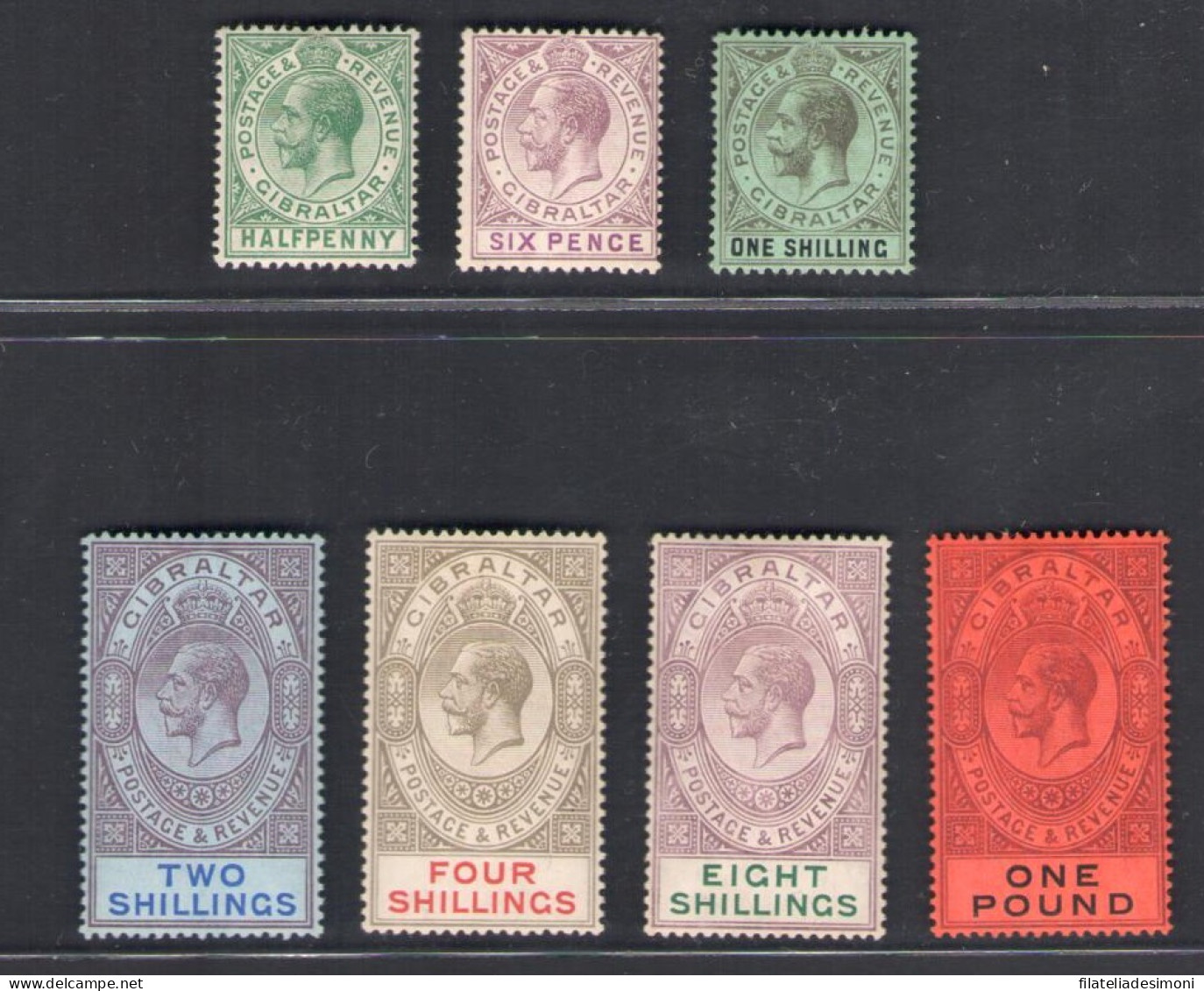 1912-24 Gibilterra, Stanley Gibbons N. 76/85 - Giorgio V - MNH** - Sonstige & Ohne Zuordnung