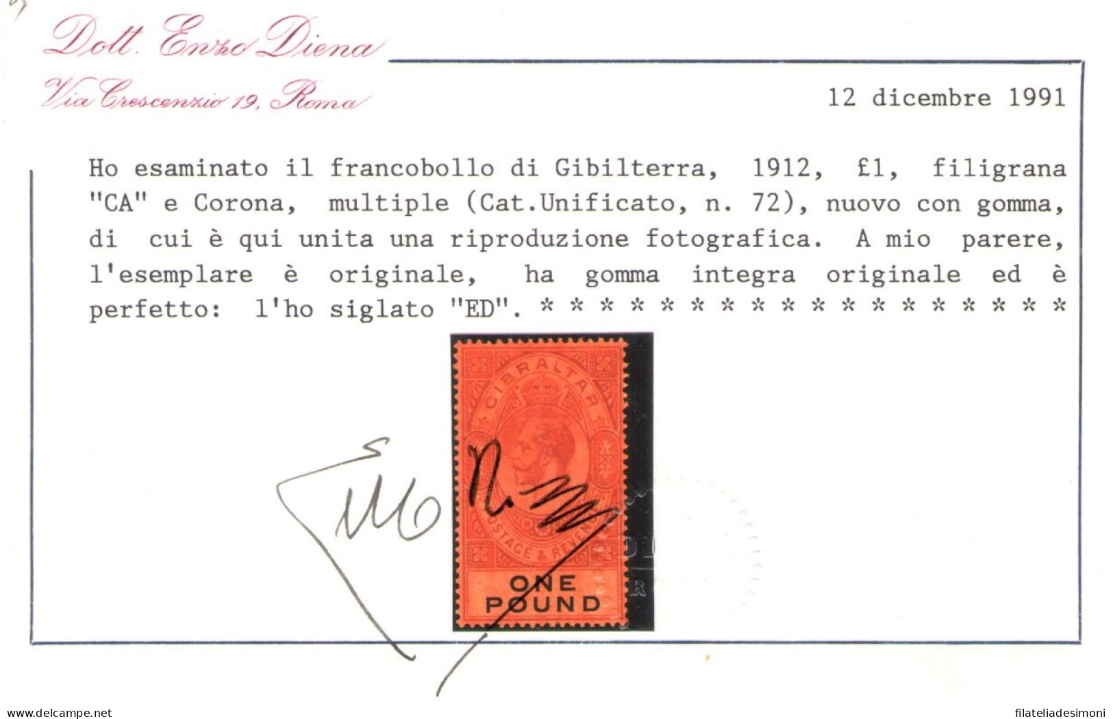 1912-24 Gibilterra, Stanley Gibbons N. 76/85 - Giorgio V - MNH** - Other & Unclassified