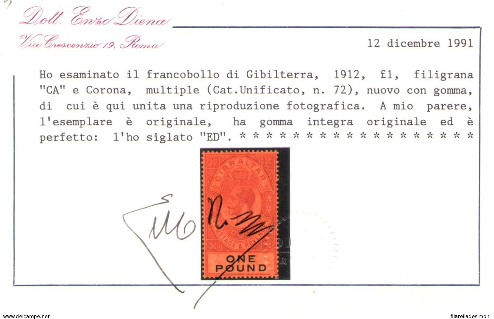 1912-24 Gibilterra, Stanley Gibbons N. 76/85 - Giorgio V - MNH** - Andere & Zonder Classificatie