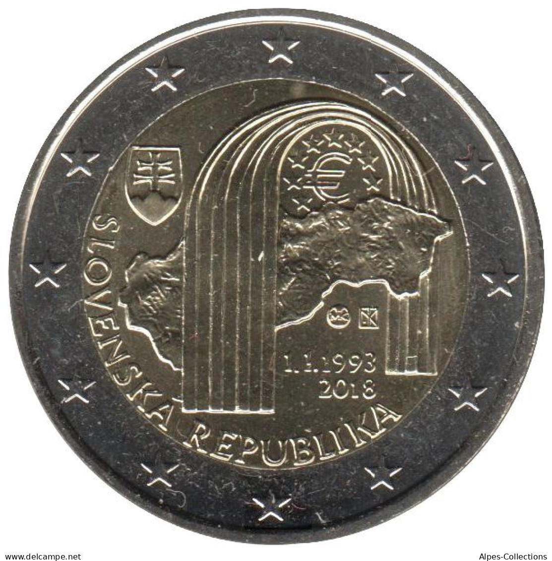 SQ20018.1 - SLOVAQUIE - 2 Euros Commémo. 25 Ans De La République Slovaque - 2018 - Slovacchia